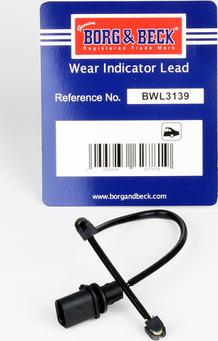 Borg & Beck BWL3139 - Contatto segnalazione, Usura past. freno / mat. d'attrito autozon.pro