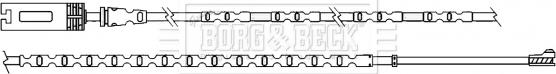 Borg & Beck BWL3137 - Contatto segnalazione, Usura past. freno / mat. d'attrito autozon.pro