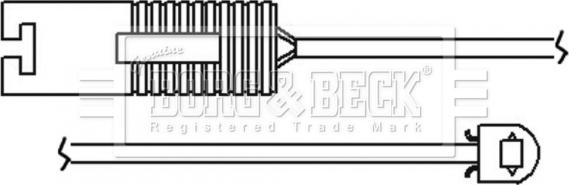 Borg & Beck BWL3124 - Contatto segnalazione, Usura past. freno / mat. d'attrito autozon.pro