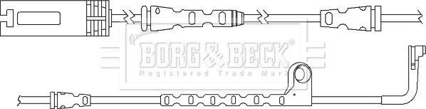 Borg & Beck BWL3122 - Contatto segnalazione, Usura past. freno / mat. d'attrito autozon.pro