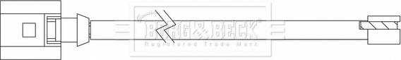 Borg & Beck BWL3171 - Contatto segnalazione, Usura past. freno / mat. d'attrito autozon.pro