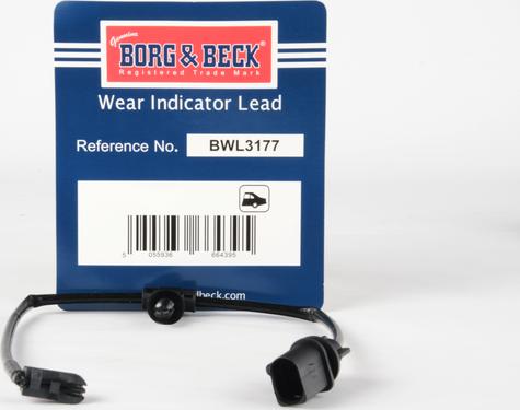 Borg & Beck BWL3177 - Contatto segnalazione, Usura past. freno / mat. d'attrito autozon.pro