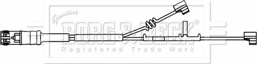 Borg & Beck BWL33099 - Contatto segnalazione, Usura past. freno / mat. d'attrito autozon.pro