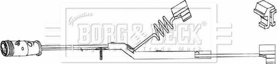 Borg & Beck BWL33091 - Contatto segnalazione, Usura past. freno / mat. d'attrito autozon.pro