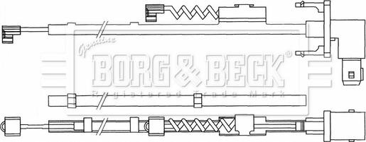 Borg & Beck BWL33093 - Contatto segnalazione, Usura past. freno / mat. d'attrito autozon.pro