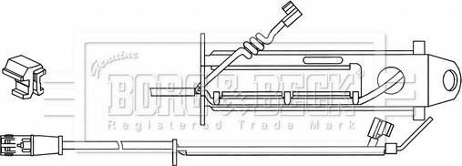 Borg & Beck BWL33087 - Contatto segnalazione, Usura past. freno / mat. d'attrito autozon.pro