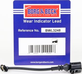 Borg & Beck BWL3248 - Contatto segnalazione, Usura past. freno / mat. d'attrito autozon.pro