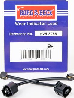 Borg & Beck BWL3255 - Contatto segnalazione, Usura past. freno / mat. d'attrito autozon.pro