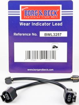 Borg & Beck BWL3257 - Contatto segnalazione, Usura past. freno / mat. d'attrito autozon.pro