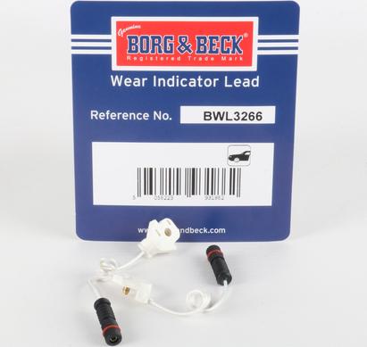 Borg & Beck BWL3266 - Contatto segnalazione, Usura past. freno / mat. d'attrito autozon.pro