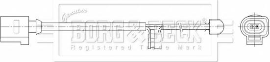 Borg & Beck BWL3203 - Contatto segnalazione, Usura past. freno / mat. d'attrito autozon.pro