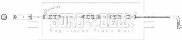 Borg & Beck BWL3202 - Contatto segnalazione, Usura past. freno / mat. d'attrito autozon.pro