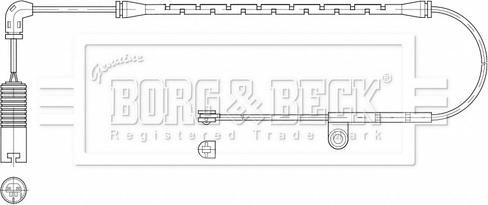 Borg & Beck BWL3207 - Contatto segnalazione, Usura past. freno / mat. d'attrito autozon.pro