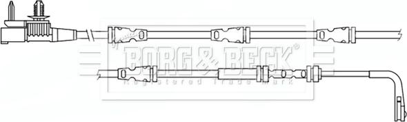 Borg & Beck BWL3225 - Contatto segnalazione, Usura past. freno / mat. d'attrito autozon.pro