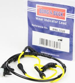 Borg & Beck BWL3228 - Contatto segnalazione, Usura past. freno / mat. d'attrito autozon.pro