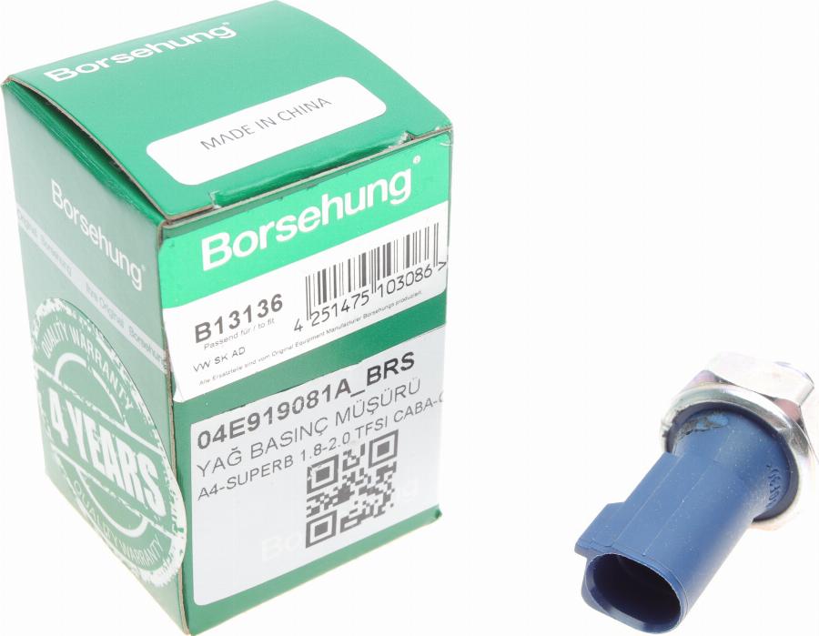 Borsehung B13136 - Sensore, Pressione olio autozon.pro