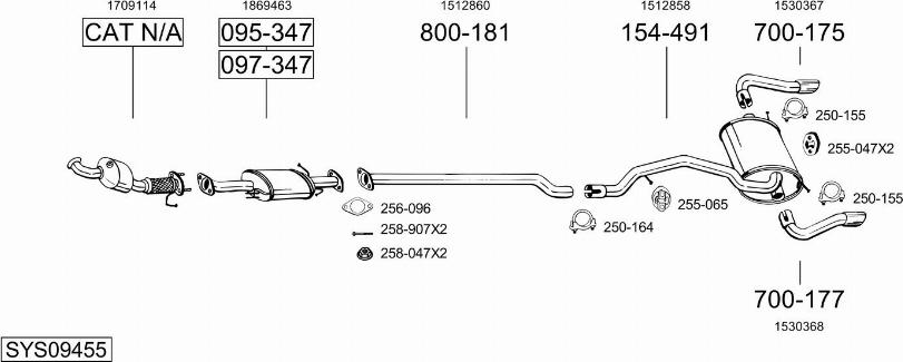 Bosal SYS09455 - Impianto gas scarico autozon.pro