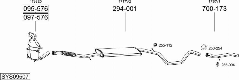 Bosal SYS09507 - Impianto gas scarico autozon.pro