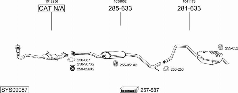 Bosal SYS09087 - Impianto gas scarico autozon.pro