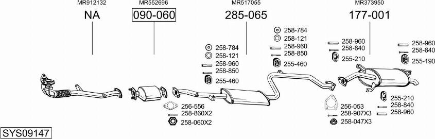 Bosal SYS09147 - Impianto gas scarico autozon.pro