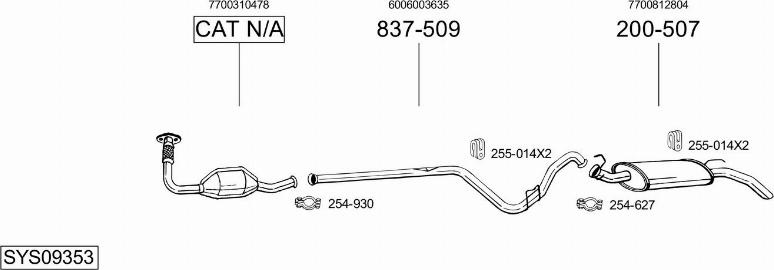 Bosal SYS09353 - Impianto gas scarico autozon.pro