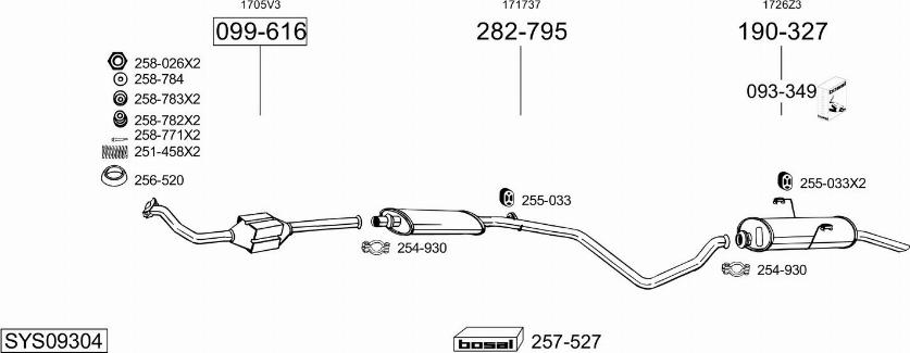 Bosal SYS09304 - Impianto gas scarico autozon.pro