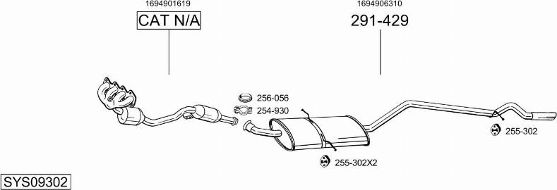 Bosal SYS09302 - Impianto gas scarico autozon.pro