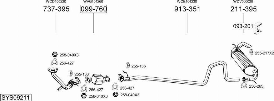 Bosal SYS09211 - Impianto gas scarico autozon.pro