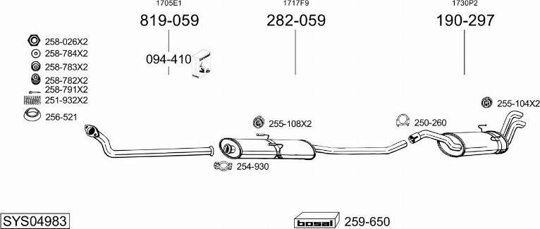 Bosal SYS04983 - Impianto gas scarico autozon.pro