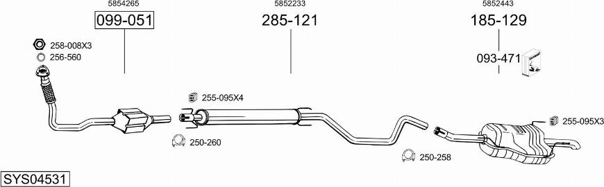 Bosal SYS04531 - Impianto gas scarico autozon.pro