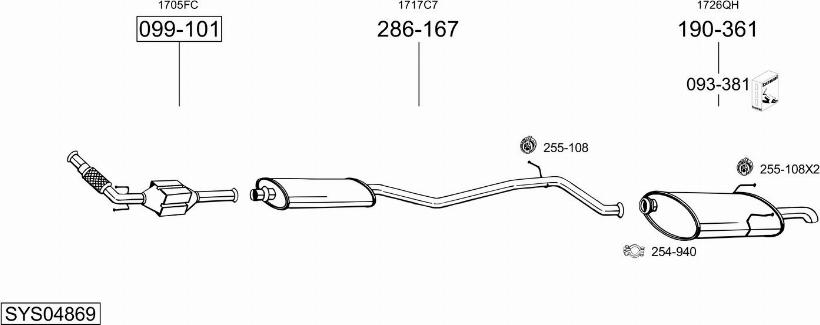 Bosal SYS04869 - Impianto gas scarico autozon.pro