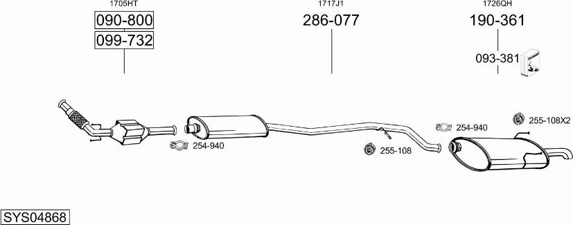 Bosal SYS04868 - Impianto gas scarico autozon.pro