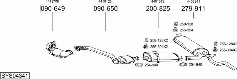 Bosal SYS04341 - Impianto gas scarico autozon.pro