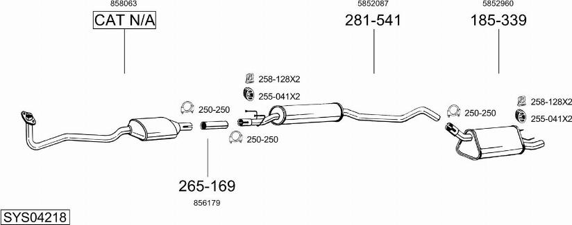 Bosal SYS04218 - Impianto gas scarico autozon.pro