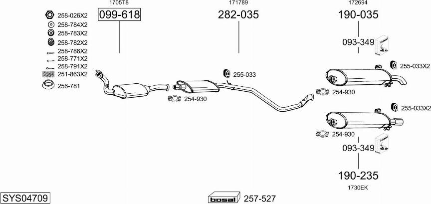 Bosal SYS04709 - Impianto gas scarico autozon.pro