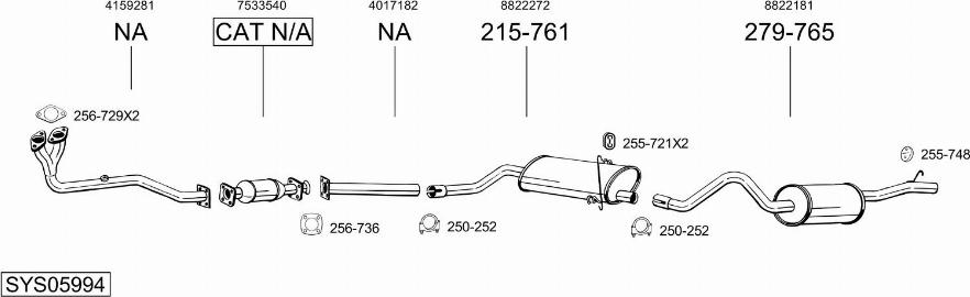 Bosal SYS05994 - Impianto gas scarico autozon.pro