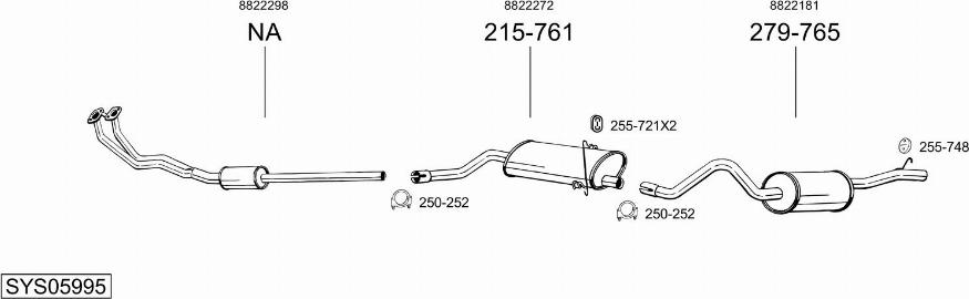 Bosal SYS05995 - Impianto gas scarico autozon.pro