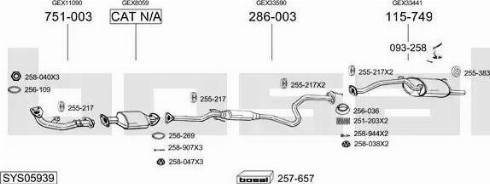 Bosal SYS05939 - Impianto gas scarico autozon.pro