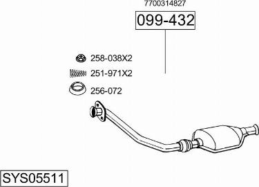 Bosal SYS05511 - Impianto gas scarico autozon.pro