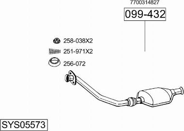 Bosal SYS05573 - Impianto gas scarico autozon.pro