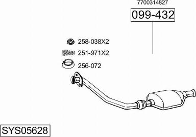 Bosal SYS05628 - Impianto gas scarico autozon.pro