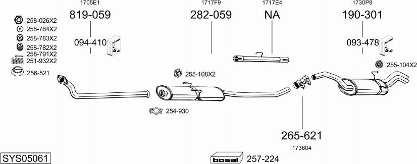 Bosal SYS05061 - Impianto gas scarico autozon.pro