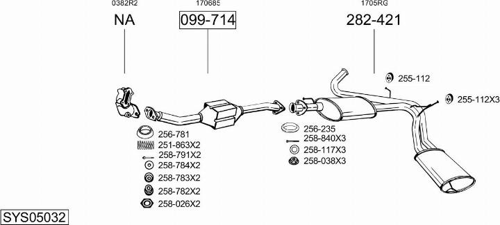 Bosal SYS05032 - Impianto gas scarico autozon.pro