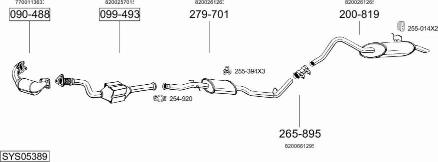 Bosal SYS05389 - Impianto gas scarico autozon.pro