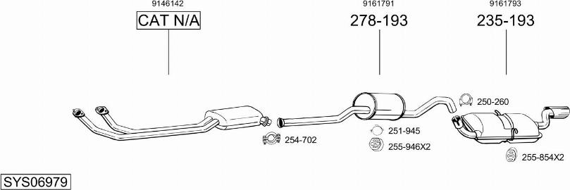 Bosal SYS06979 - Impianto gas scarico autozon.pro