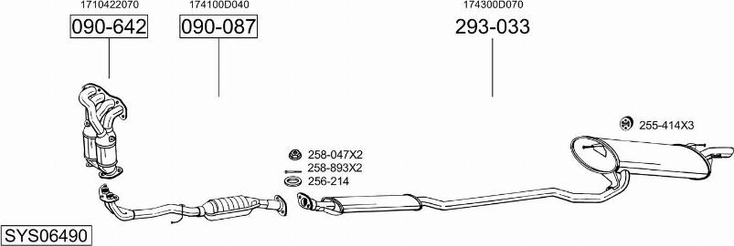 Bosal SYS06490 - Impianto gas scarico autozon.pro