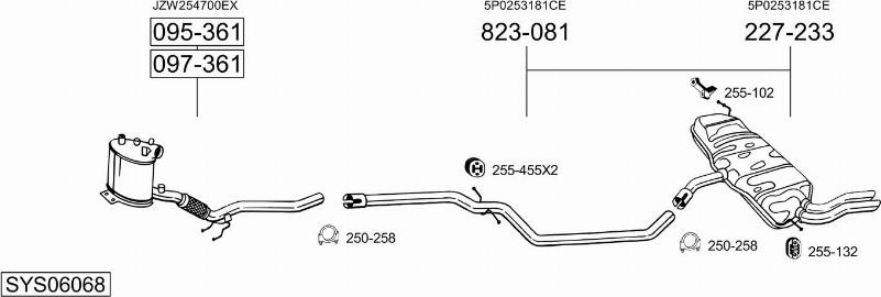 Bosal SYS06068 - Impianto gas scarico autozon.pro