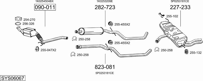 Bosal SYS06067 - Impianto gas scarico autozon.pro