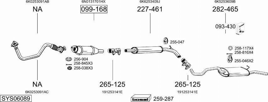 Bosal SYS06089 - Impianto gas scarico autozon.pro