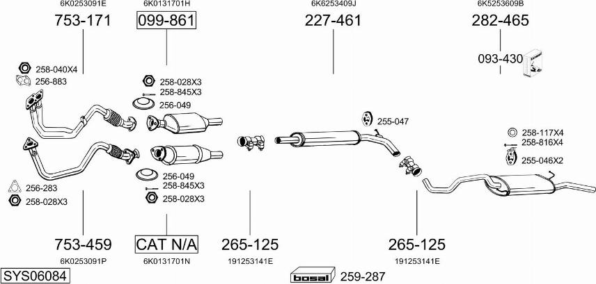 Bosal SYS06084 - Impianto gas scarico autozon.pro